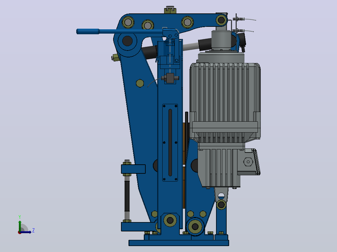 YP41系列电力液压盘式制动器YP41-4500-900×30-ⅡA-CL.RL.WL.HL左视图