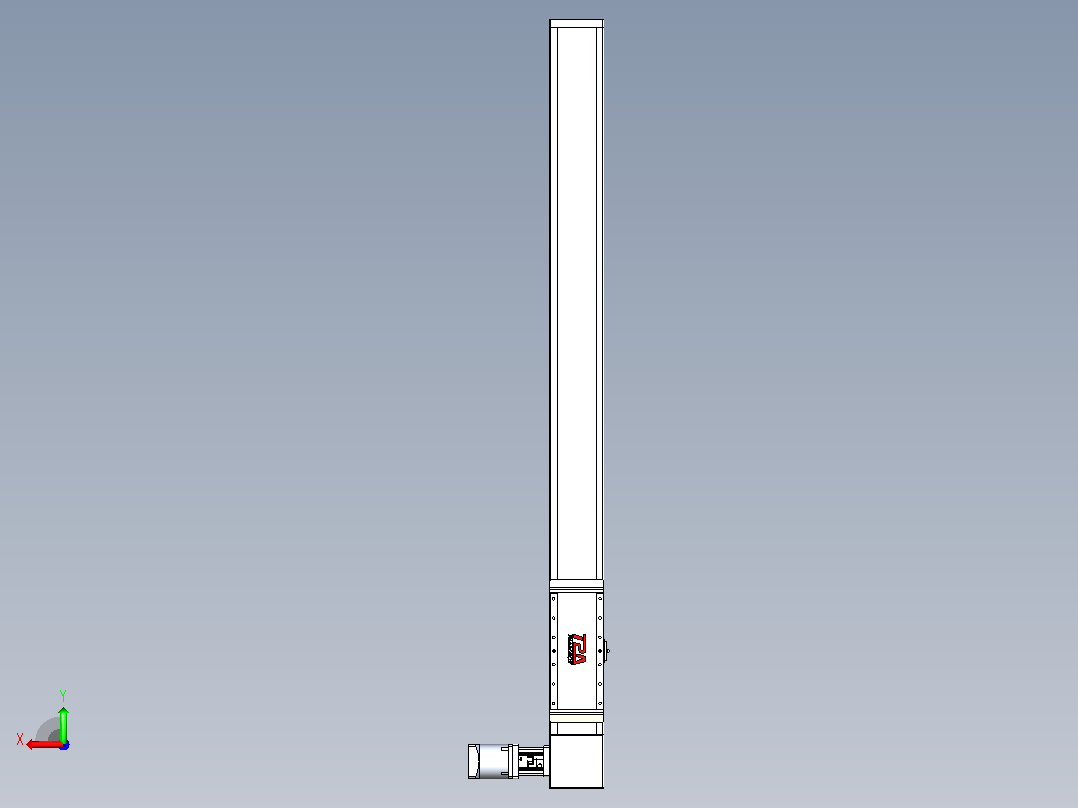 伺服电机集成皮带传动直线执行器TPA-OCB-140-256-L1250-DL-J90-N3后视图