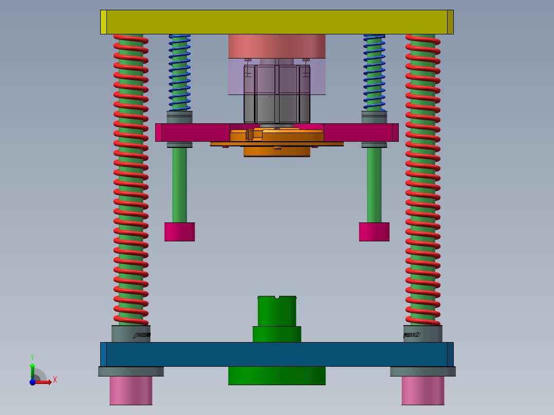 定子总成入端盖工装前视图