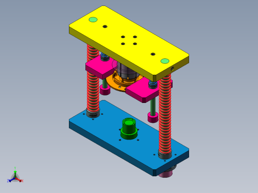 定子总成入端盖工装正等轴测缩略图