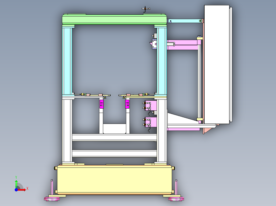 非标框架装配机设备前视图