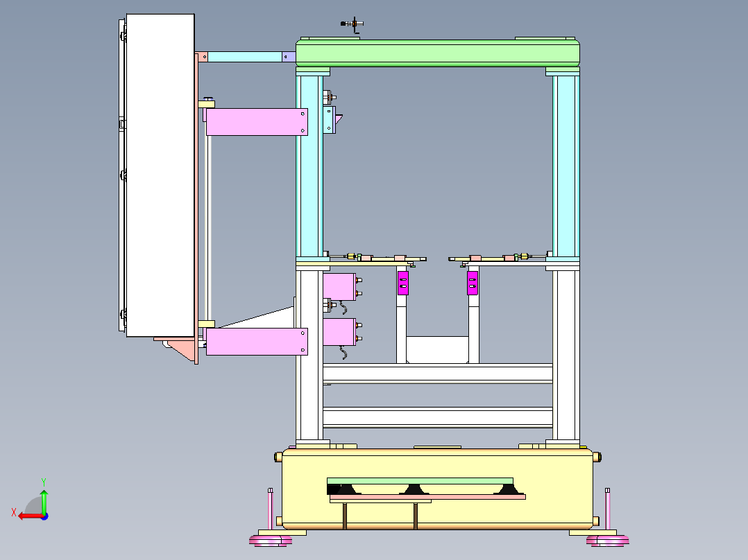 非标框架装配机设备后视图