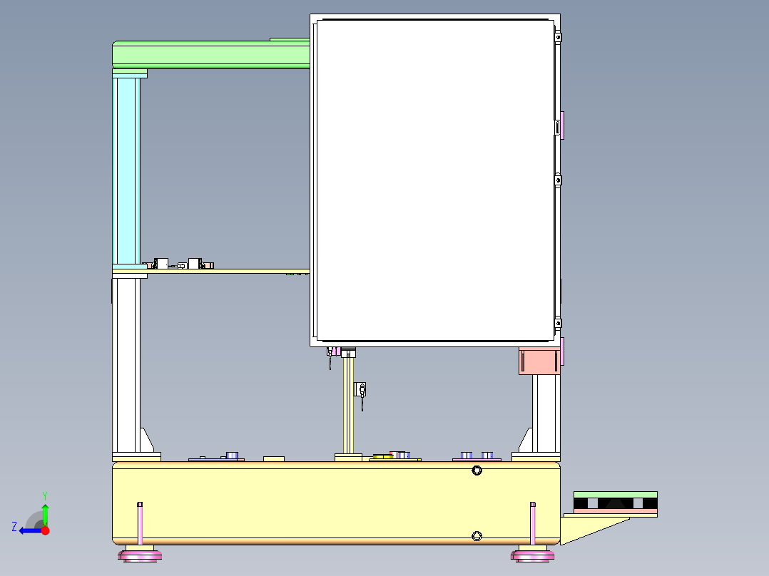 非标框架装配机设备右视图
