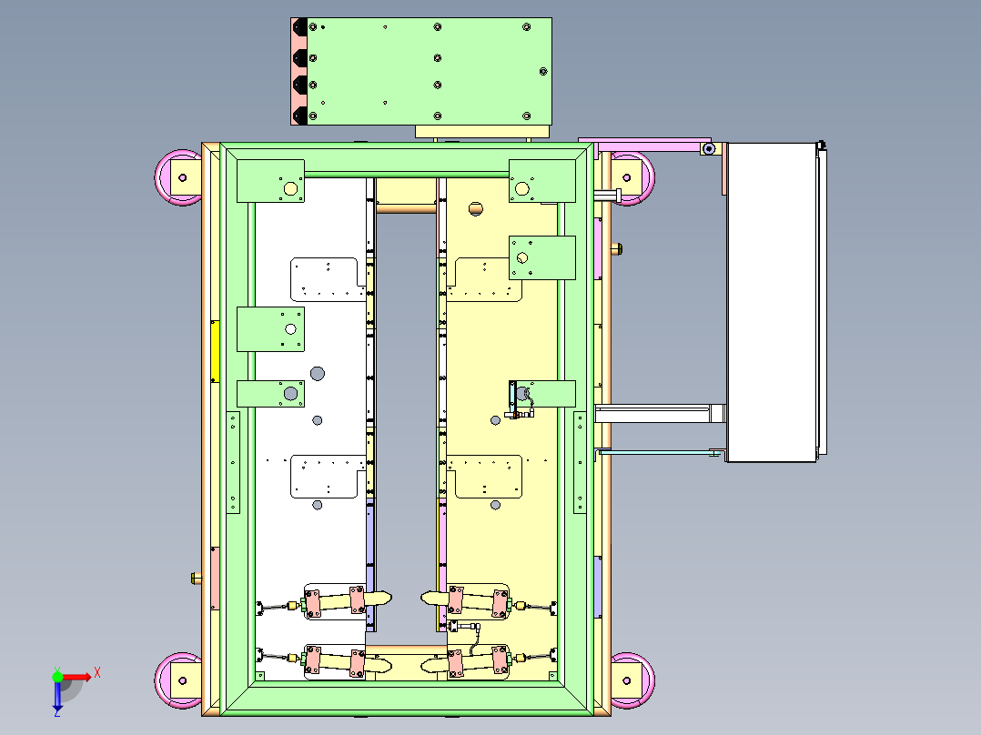 非标框架装配机设备俯视图