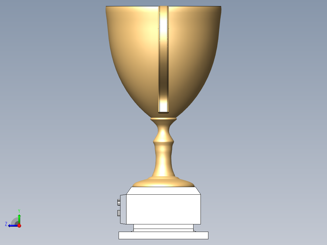 奖杯右视图