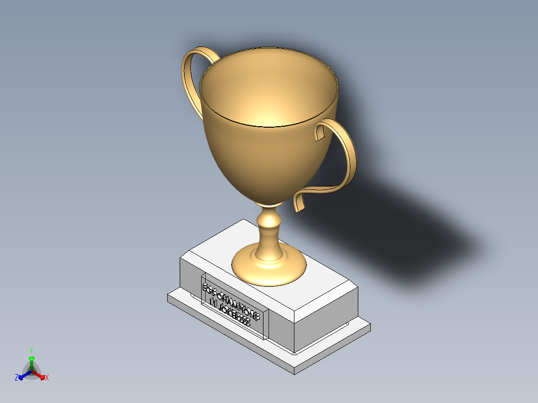 奖杯正等轴测图