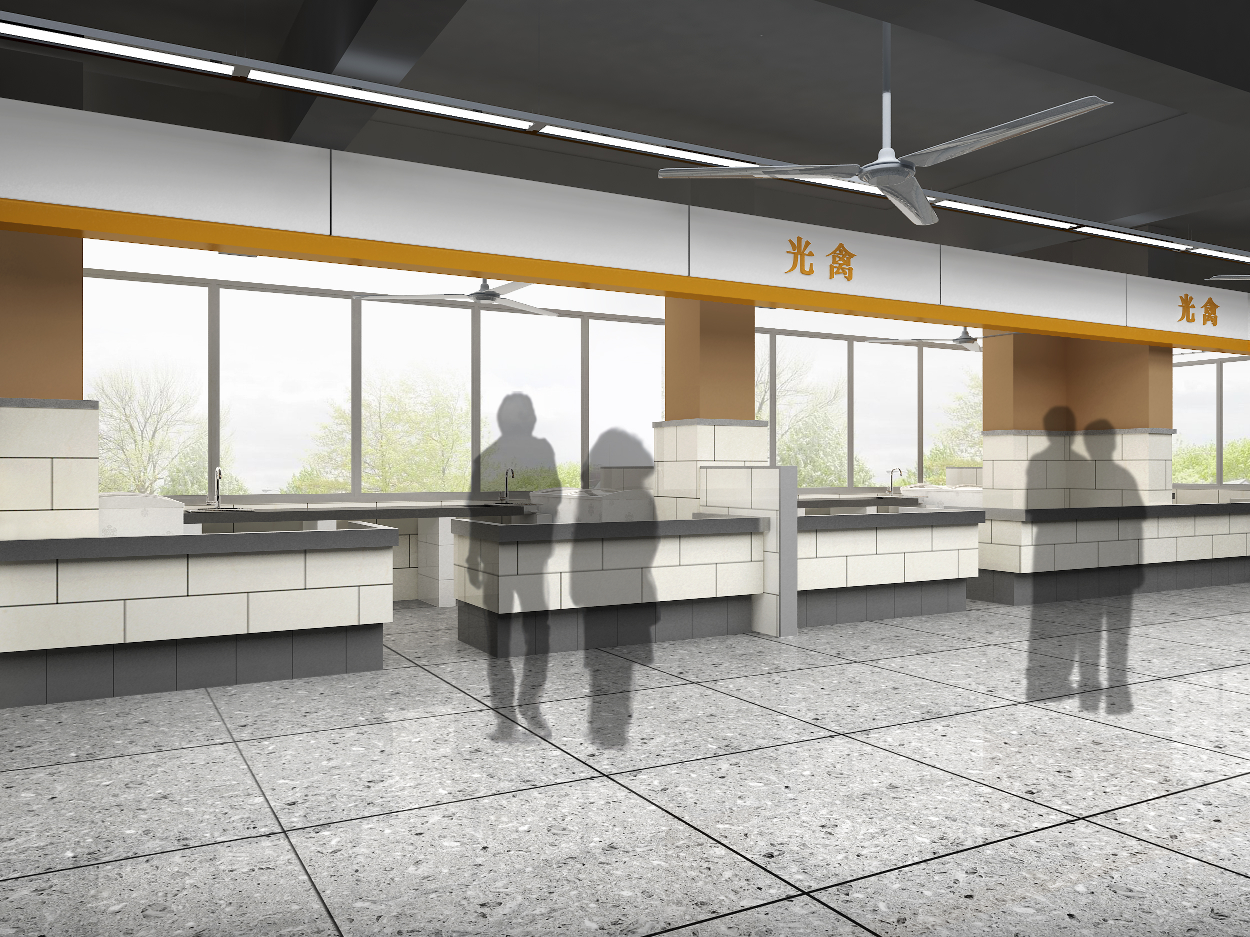 南京成熟社区中心大型便民综合菜市场室内装修CAD图纸尚书巷菜场