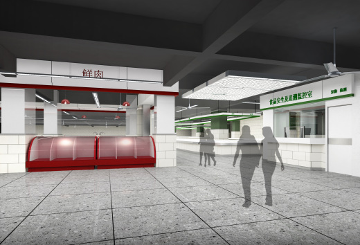 南京成熟社区中心大型便民综合菜市场室内装修CAD图纸尚书巷菜场缩略图