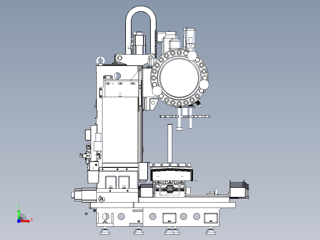 VMC850加工中心光机3D图纸 E004前视图