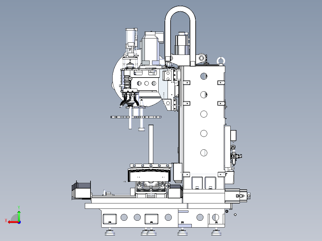 VMC850加工中心光机3D图纸 E004后视图