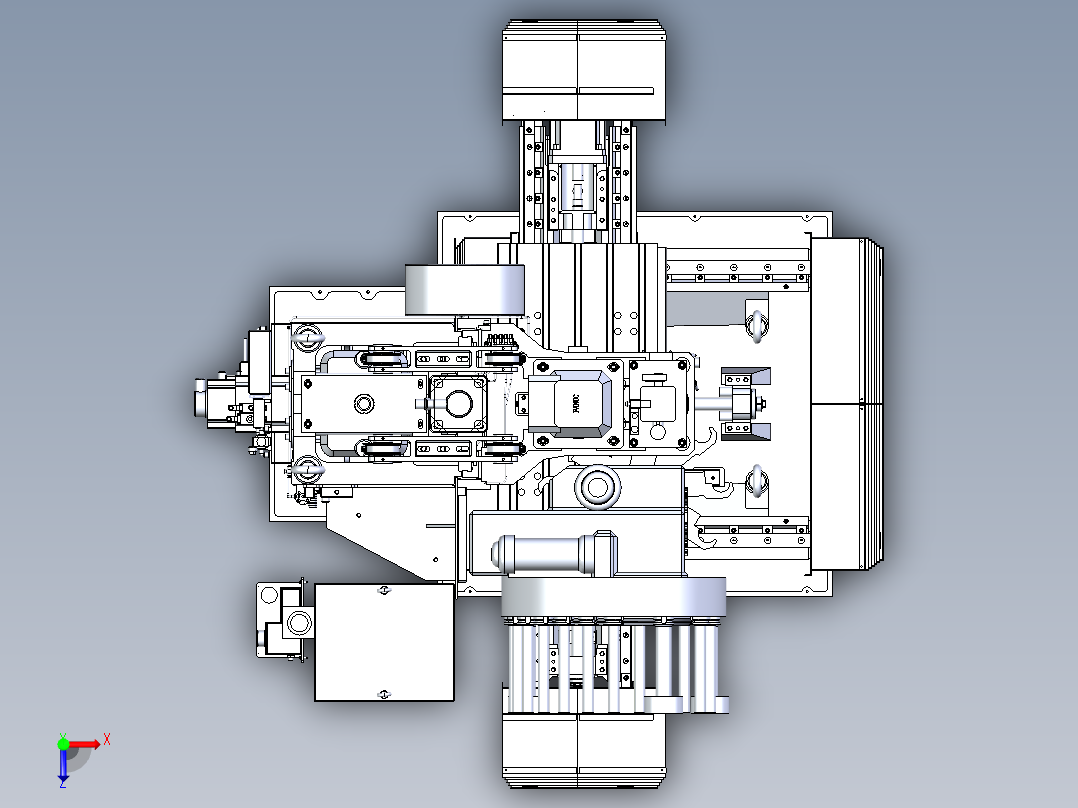 VMC850加工中心光机3D图纸 E004俯视图