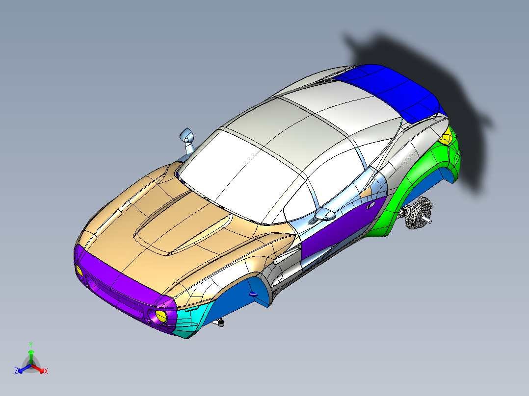 Rally Fighter跑车越野车3D图纸_IGS正等轴测图