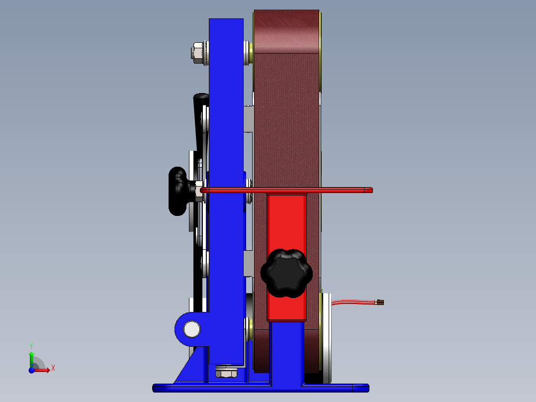 DIY皮带打磨机前视图