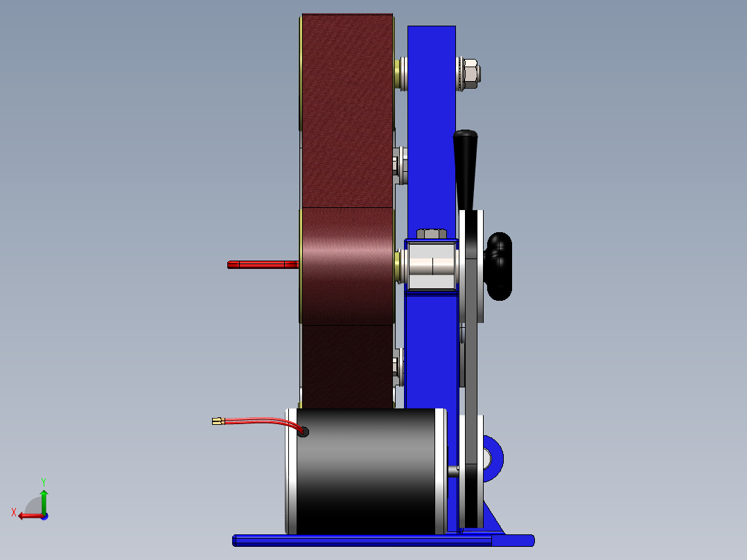 DIY皮带打磨机后视图