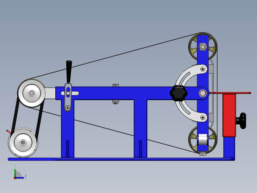 DIY皮带打磨机左视图