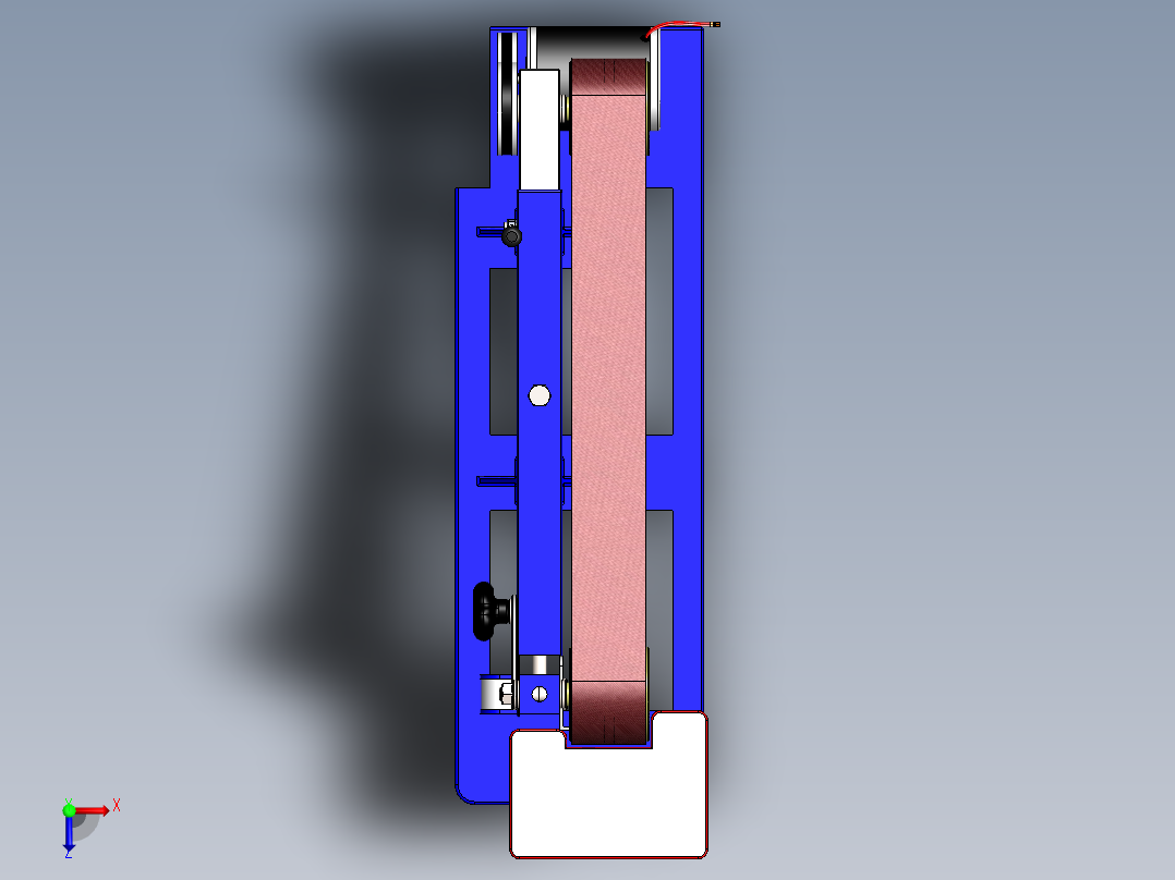 DIY皮带打磨机俯视图