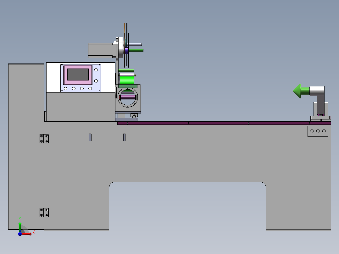 汽车波纹管缠绕机前视图