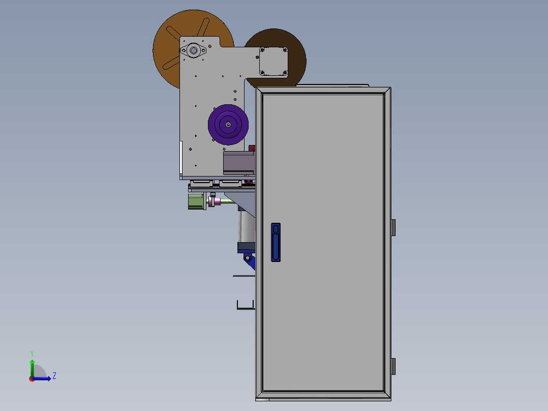 汽车波纹管缠绕机左视图