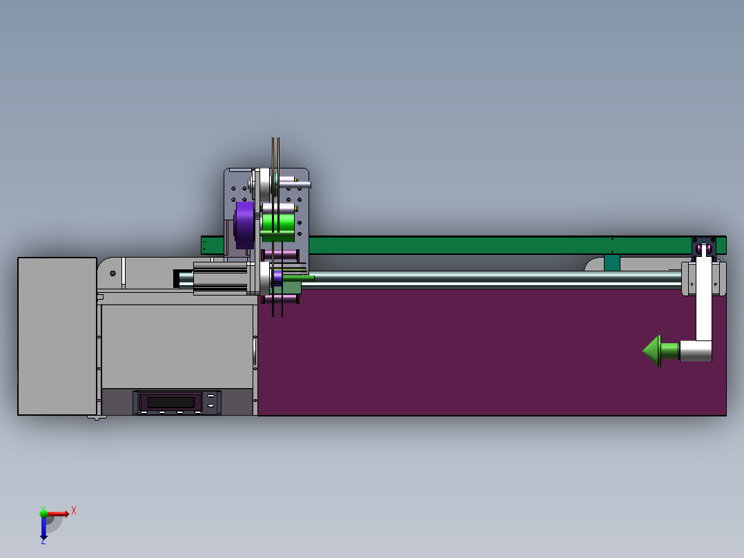 汽车波纹管缠绕机俯视图