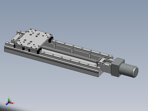 丝杠导轨滑台模组3d图 单轴移动机器人SW图 非标机械三维模型