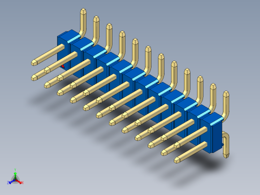 彩色公排针 100mil 2.54mm 系列-DS1022_blue_24p_100mil_TypeSMT_rev1.0