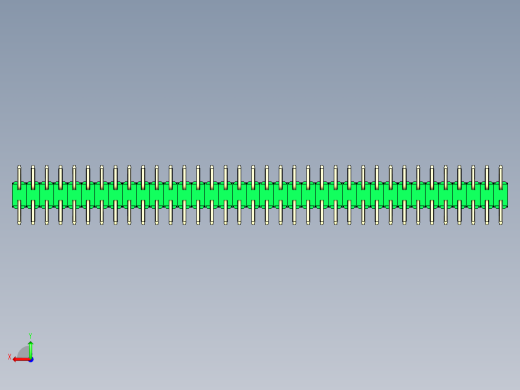 彩色公排针 100mil 2.54mm 系列-DS1022_green_72p_100mil_TypeSMT_rev1.0后视缩略图