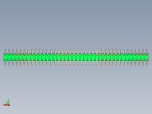 彩色公排针 100mil 2.54mm 系列-DS1022_green_76p_100mil_TypeSMT_rev1.0后视缩略图