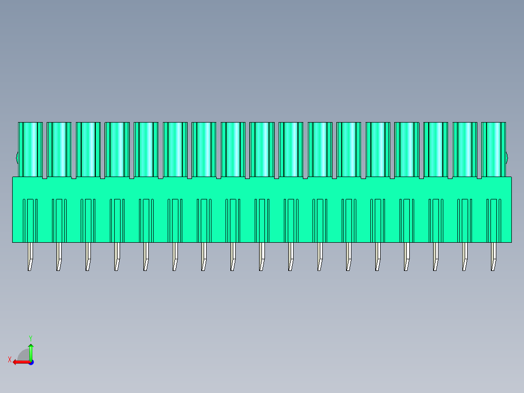 DEGSON 15EDG 系列 3.5mm 插拔式接线端子 FullPack-15EDGB-3.5-17P-14-00AH后视图