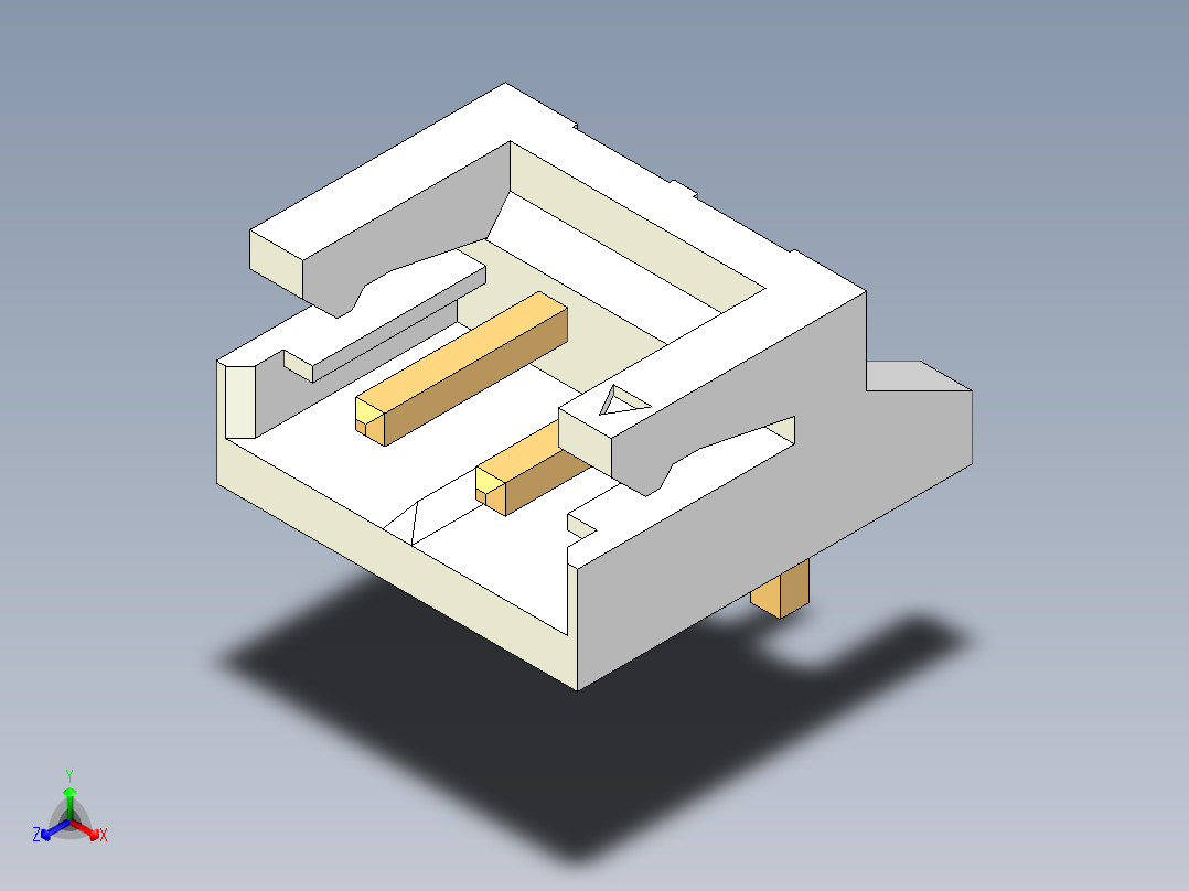JST-S2B-EH-A正等轴测图