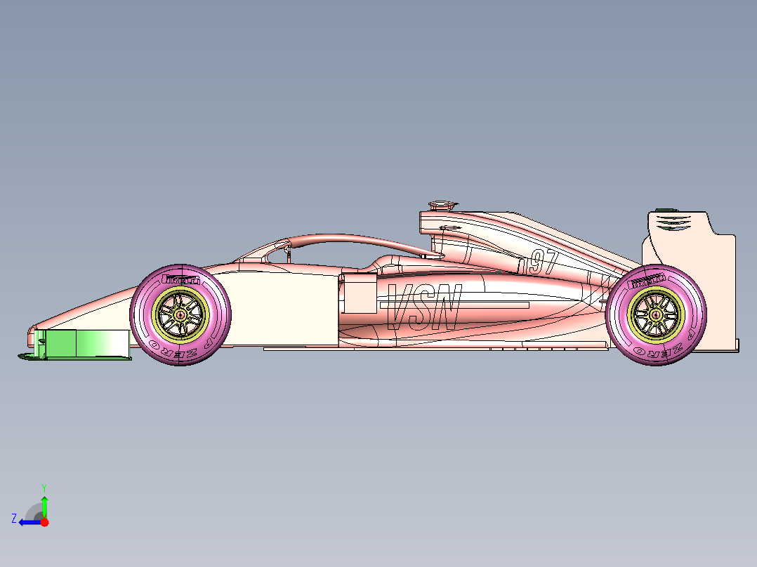 遥控玩具F1方程式模型车右视图
