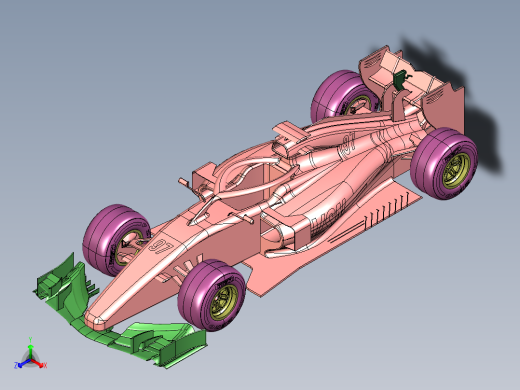 遥控玩具F1方程式模型车正等轴测缩略图
