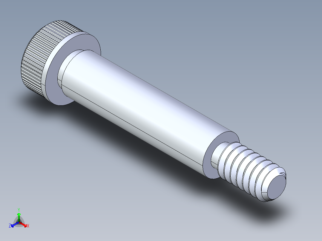 内六角螺螺栓-SB 10-24 x 1正等轴测图