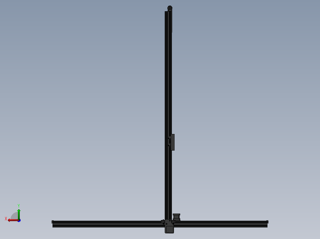 X轴Z轴步进电机直线运动驱动装置设后视图