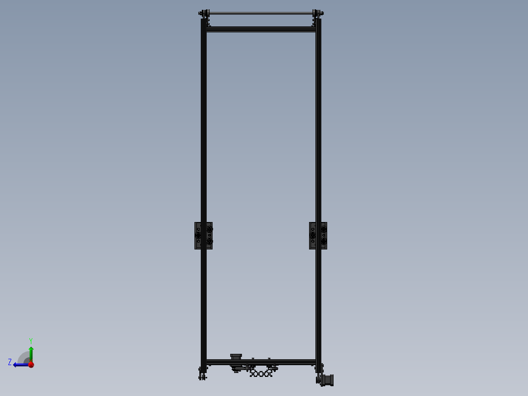 X轴Z轴步进电机直线运动驱动装置设右视图