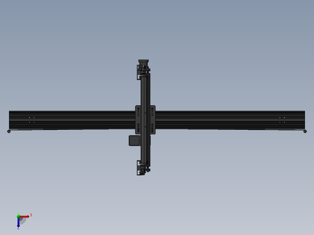 X轴Z轴步进电机直线运动驱动装置设俯视图