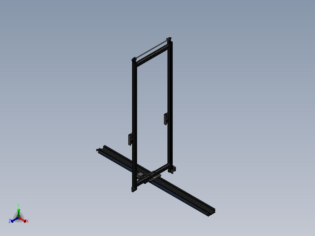 X轴Z轴步进电机直线运动驱动装置设正等轴测图