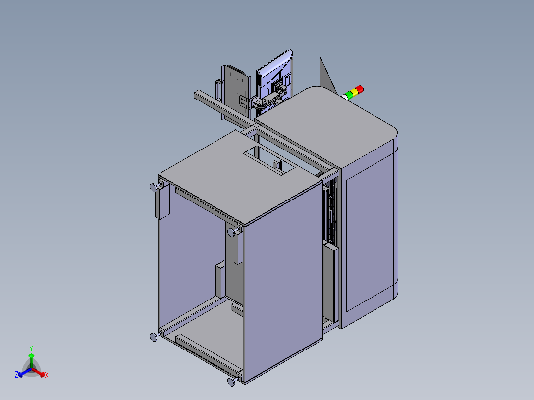 超声波清洗机正等轴测图