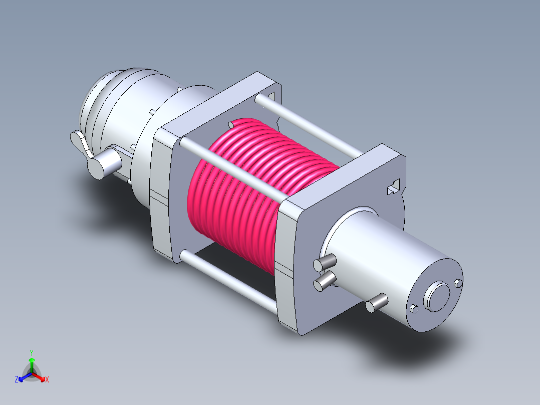 Kingone电动绞车TDS 16.5型号--sw x_t正等轴测图