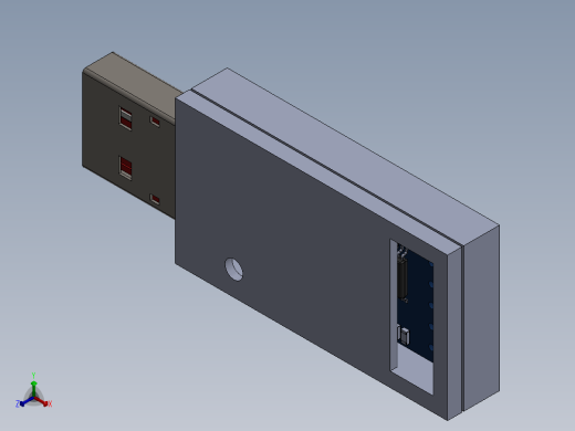 用于STM的微型usb原型模块正等轴测缩略图