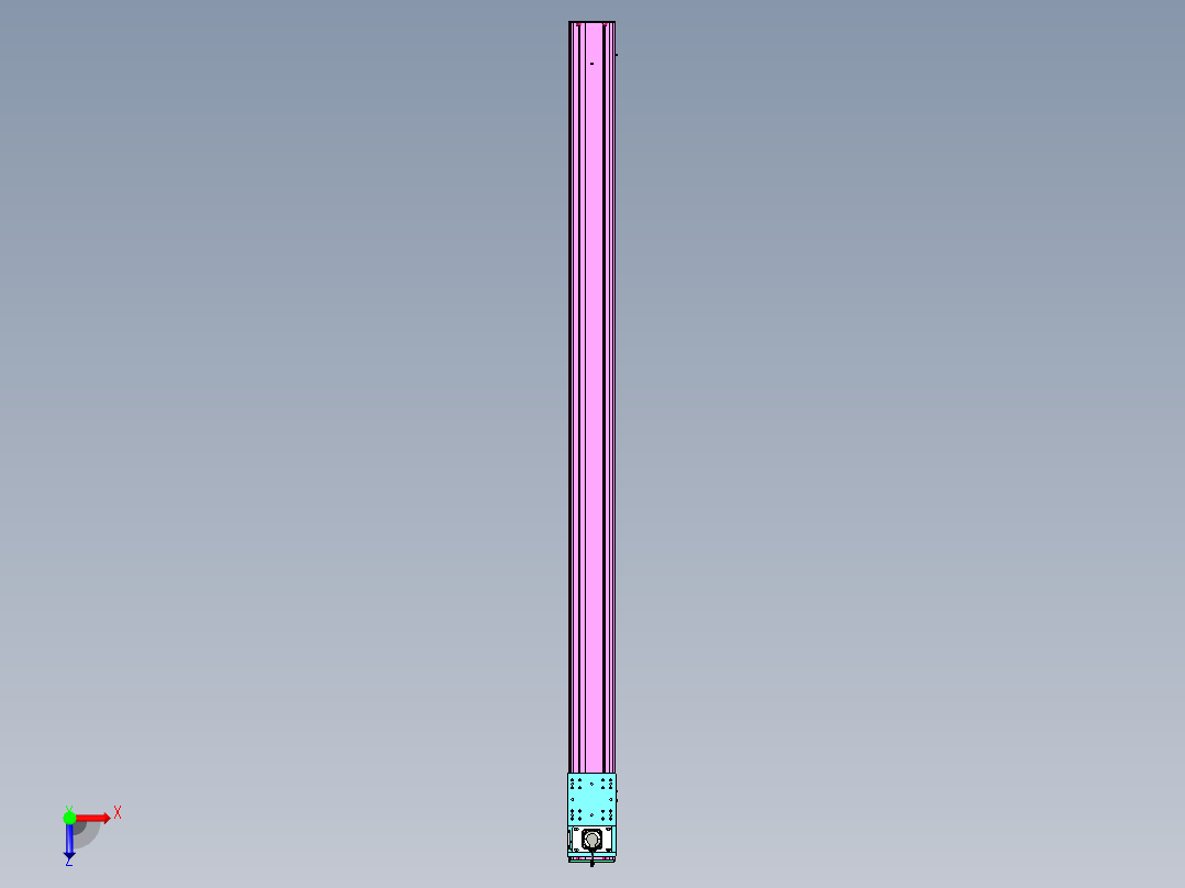 东锦齿条传动DH210G-L167-S3400-BU-减速机+P750W俯视图