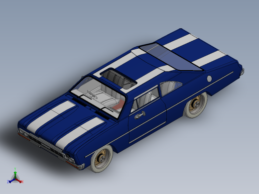 雪佛兰黑斑羚双座轿车 SW STP正等轴测缩略图