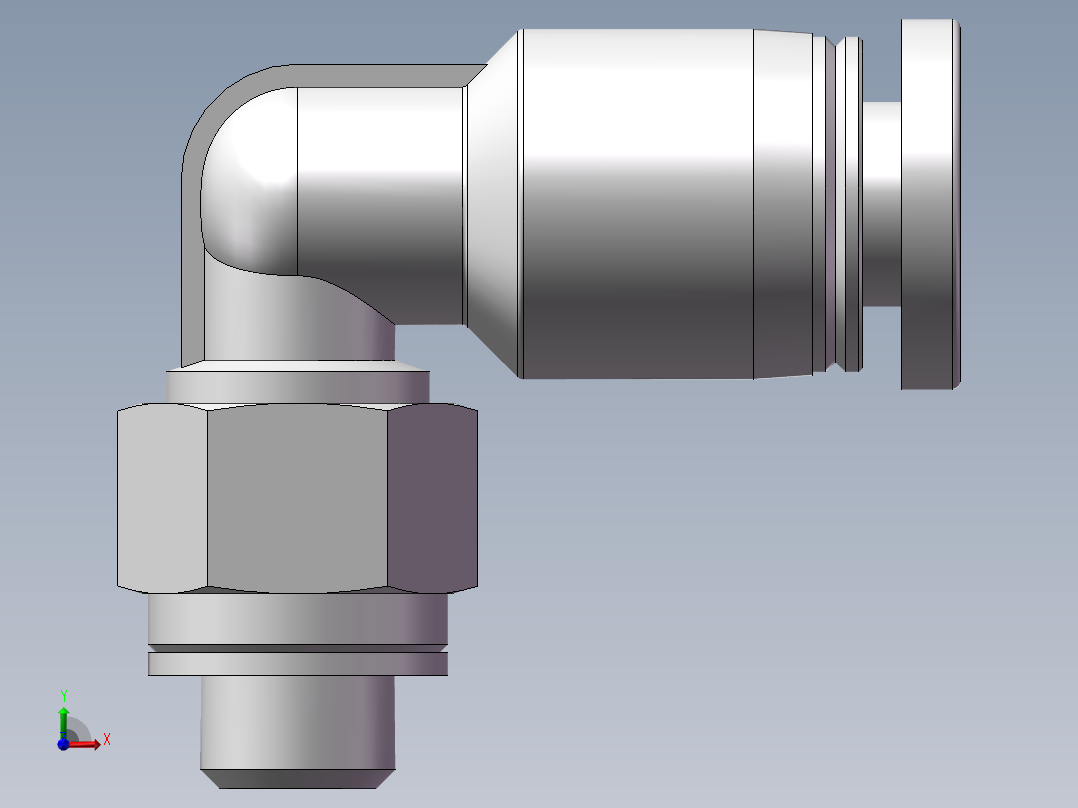 螺纹弯通5APL4-M5（M5-4厘）前视图