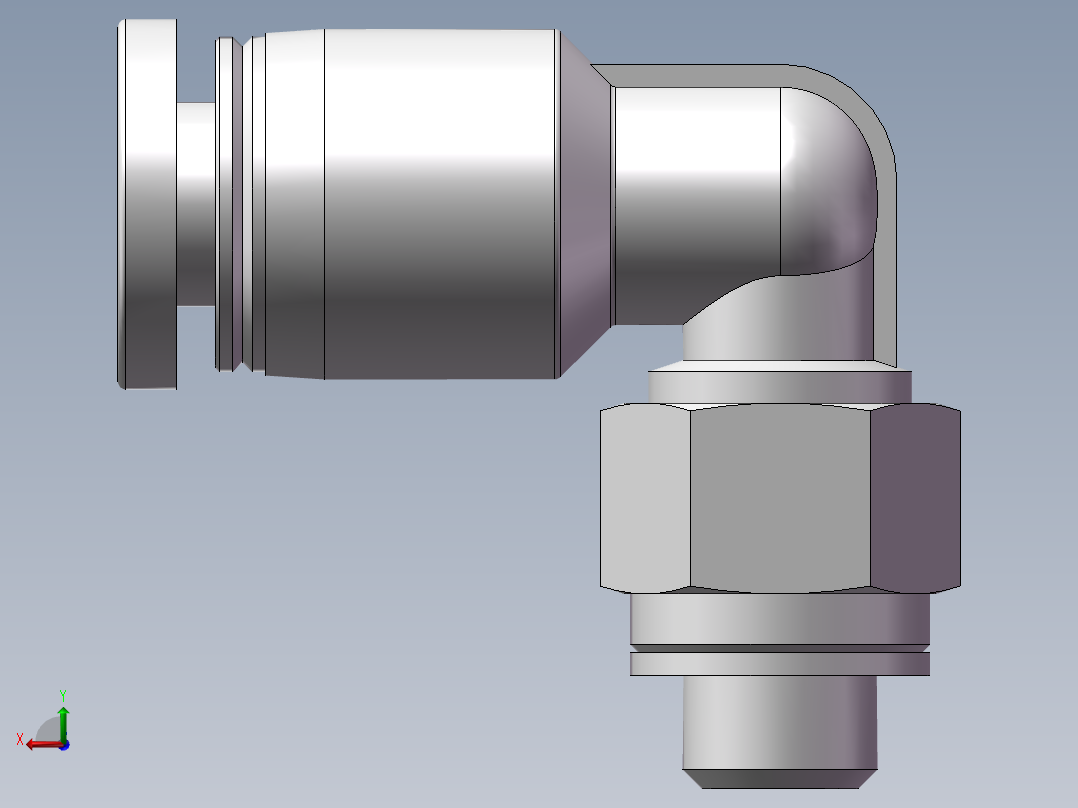 螺纹弯通5APL4-M5（M5-4厘）后视图