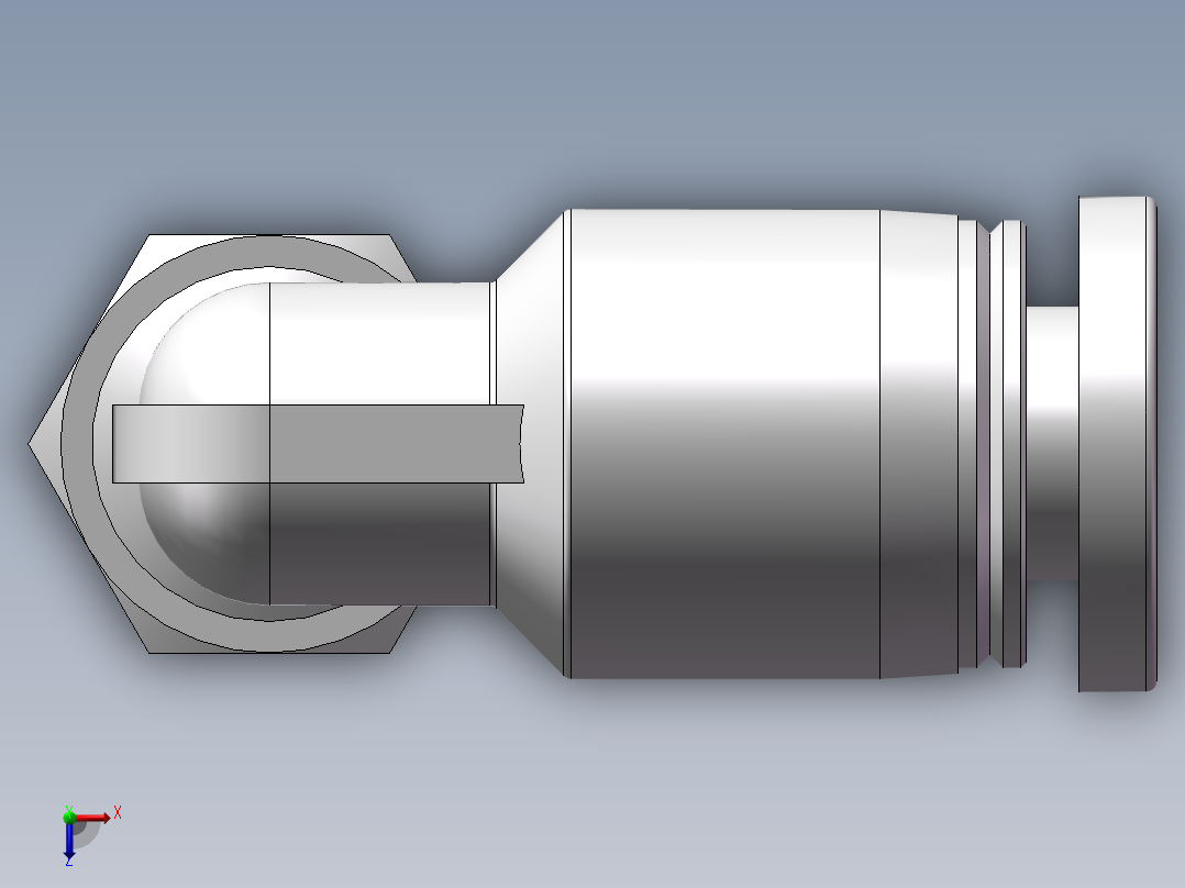 螺纹弯通5APL4-M5（M5-4厘）俯视图