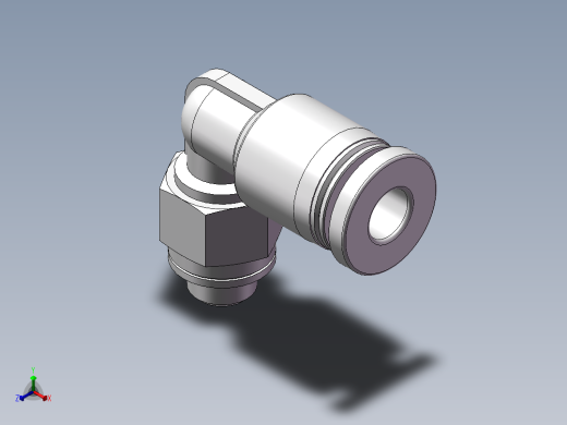 螺纹弯通5APL4-M5（M5-4厘）正等轴测缩略图