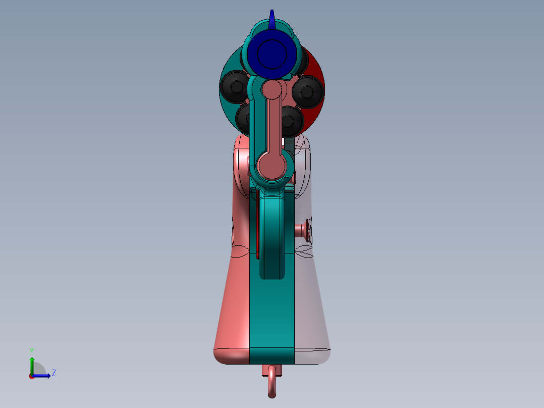 完整结构的45式手枪左视图