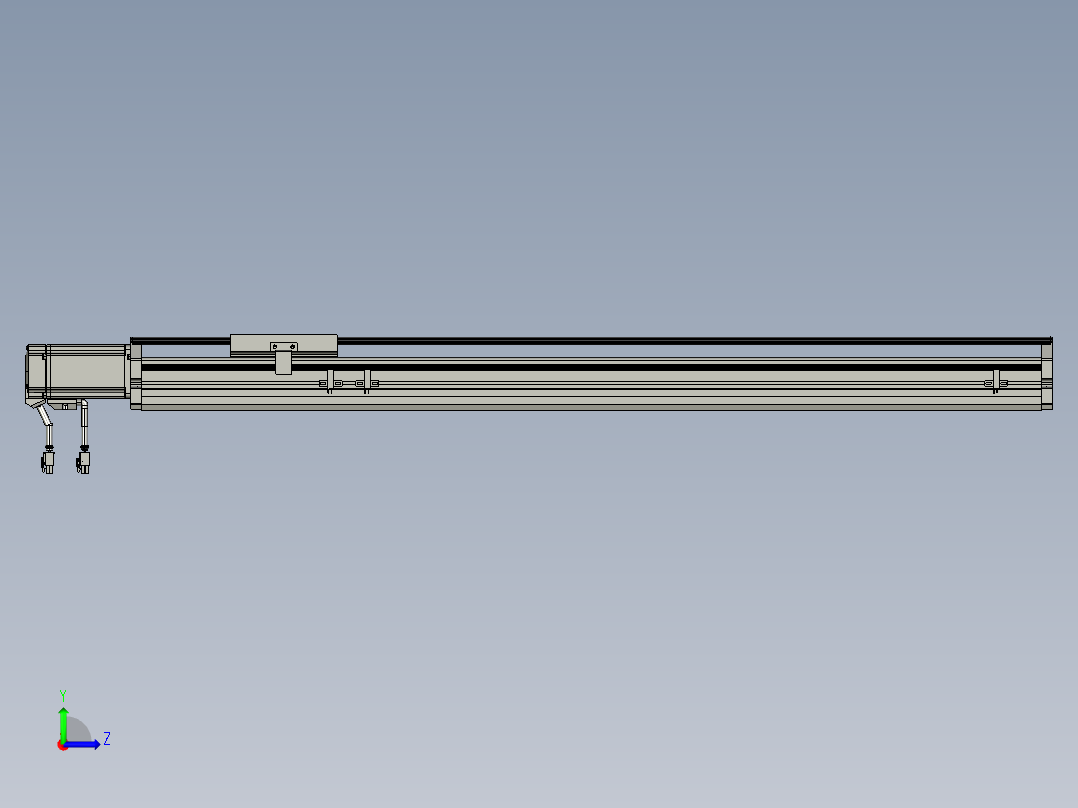 东锦丝杆传动-直线滑台模组DH120-C-S750-BC-P400W-C3左视图
