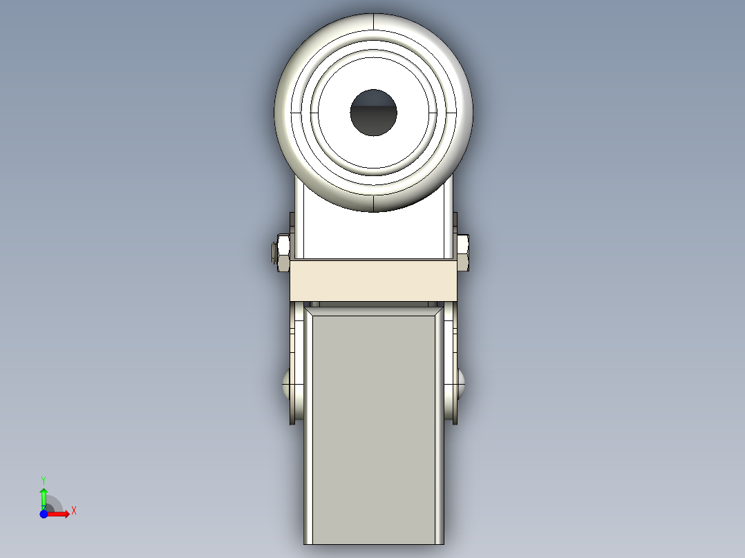 型材-KJN 50 GREY M10 50MM WHEEL前视图