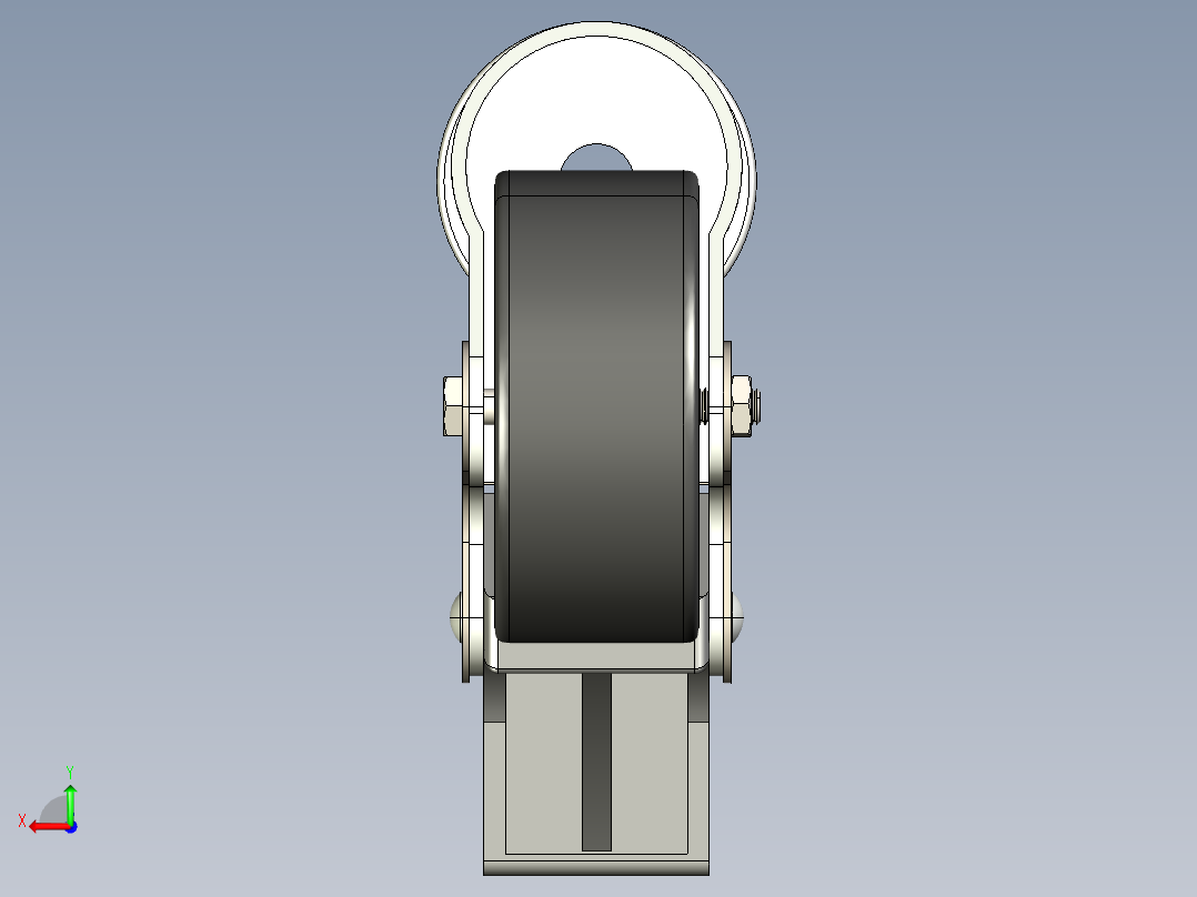 型材-KJN 50 GREY M10 50MM WHEEL后视图