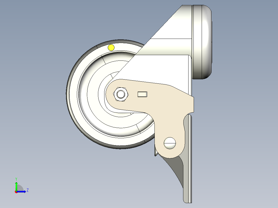 型材-KJN 50 GREY M10 50MM WHEEL左视图